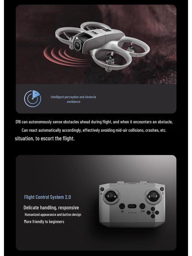 V66 Obstacle-Avoidance 4-Axis Remote Control Drone - Full Protection Toy Aircraft