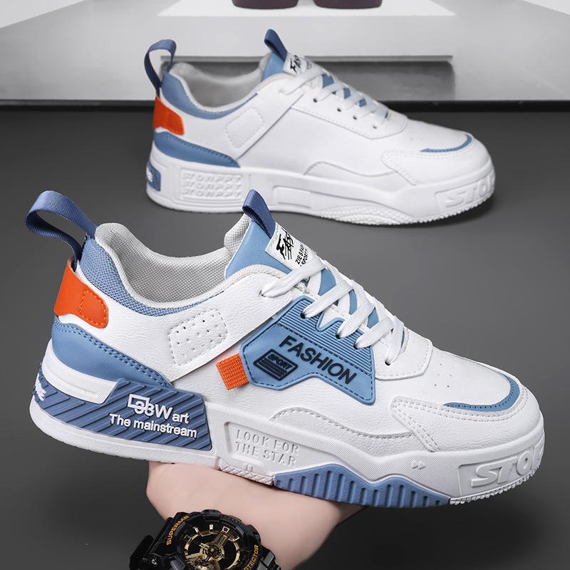 Men's Shoes Summer New Sports and Leisure Board Shoes Trendy Versatile Shoes White Shoes Men's Thick Soles