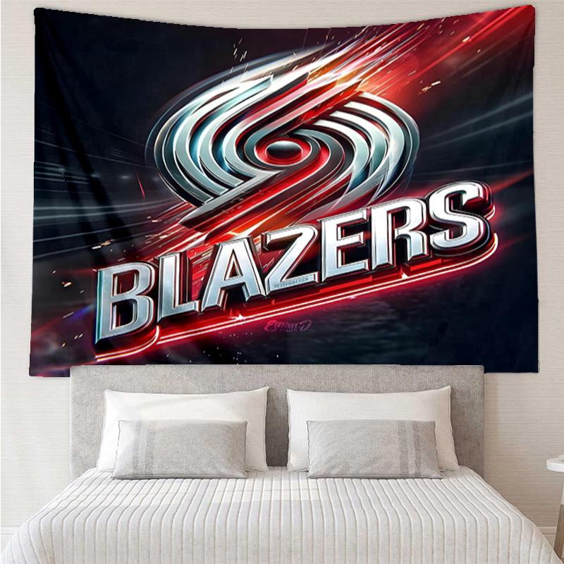 Trail Blazers Logo Quick-Dry Tapestry Hanging for Bedroom,Livingroom, Playroom,Decor Art Room Wall Tapestry Holiday and Birthday Gifts