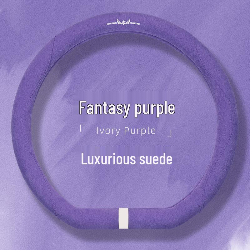 Suede & Fur Steering Wheel Covers: Winter Anti-Slip, Sweat-Absorbing, Luxury Women's Covers