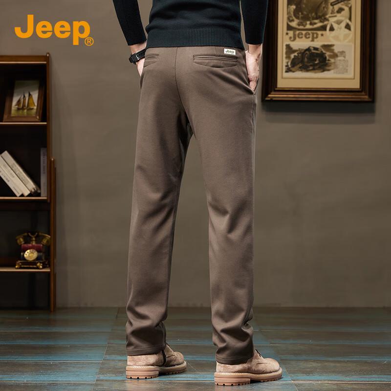 Jeep Men's 2025 Autumn Business Casual Straight-Fit Pants