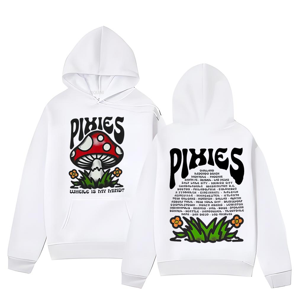 Vintage Hoodie Pixies Mind Shroom Sweatshirt Unisex Versatile Clothing Y2K High Street Pullovers Hooded Where Is My Mind