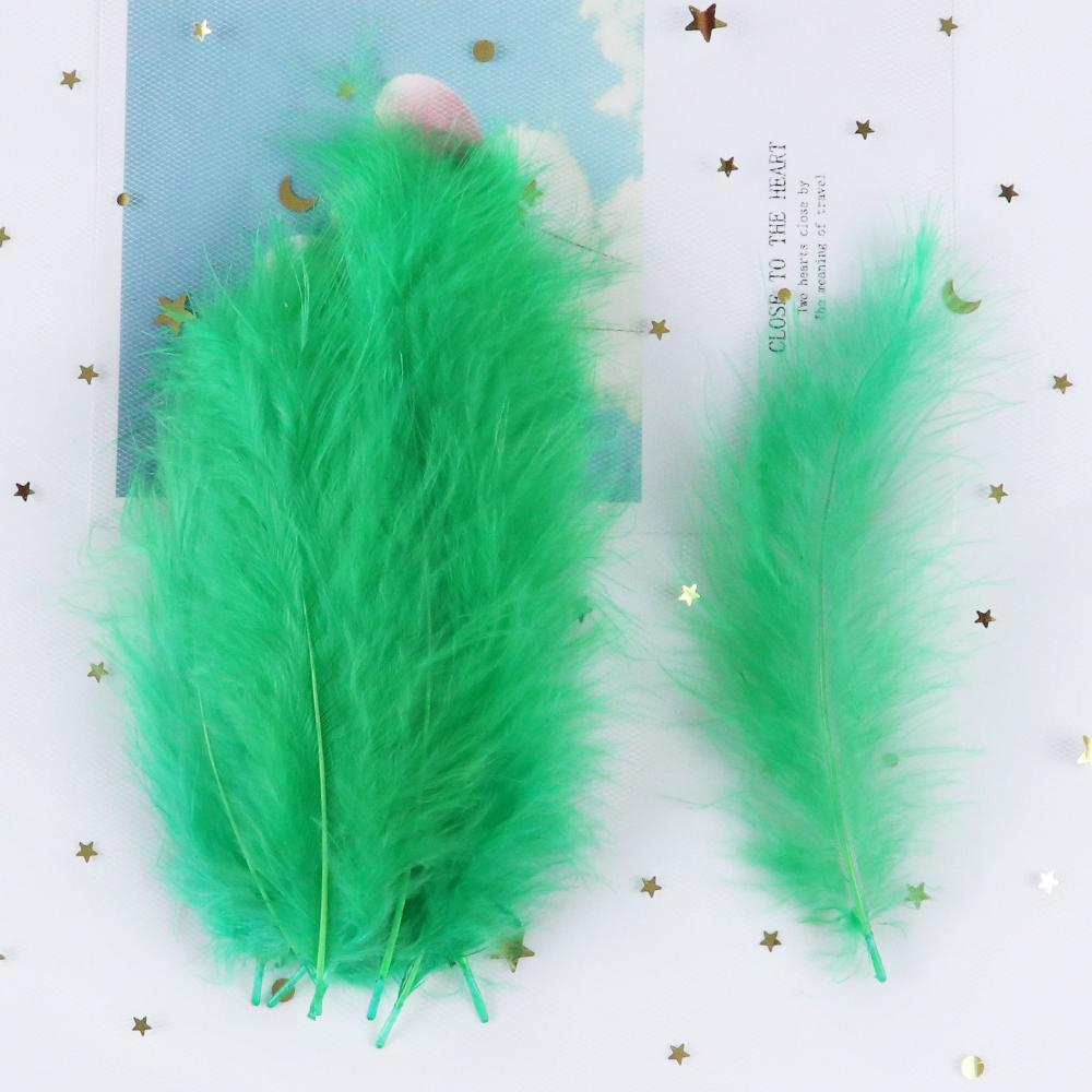 50 PCS Turkey Marabou Feathers 10-15CM Fluffy Decorative Feather for DIY Wedding Dress Jewelry Decoration Accessories Plumes