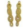 1pcs Gold Chinese Knot Button Embroidery Closure Retro Applique for Clothing DIY Accessories