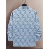 Men's Spring Autumn Fashion Hot Stamping Print Casual Long-Sleeve Versatile Shirt