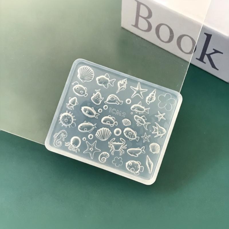 Clear Silicone Resin Molds With Cute Ocean Creature Patterns For Diy Jewelry Nail Art Craft Projects