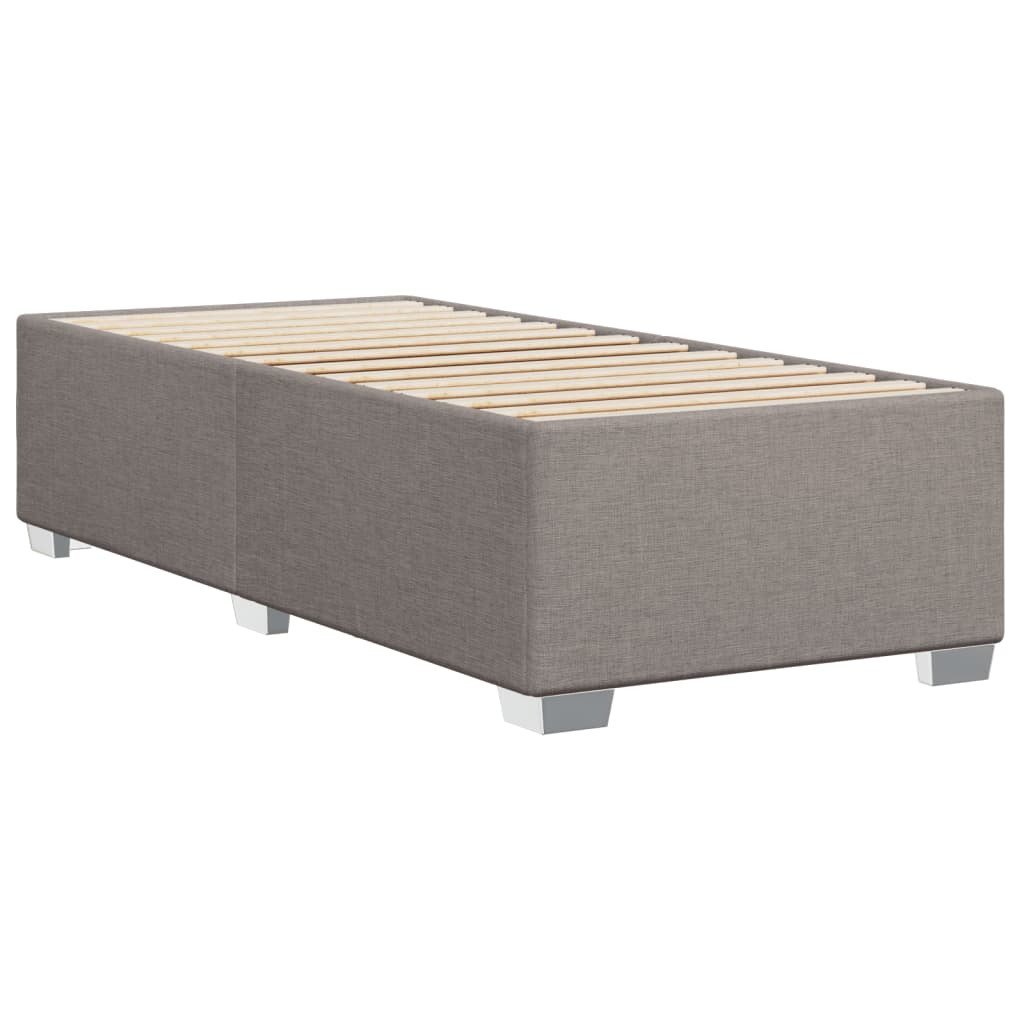 Vidaxl Letto Continentale Con Materasso, Taupe, Tessuto, 90X200 Cm