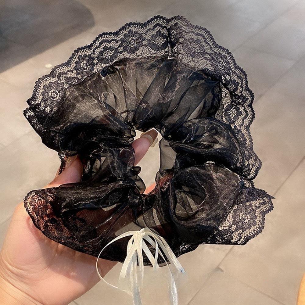 

Кружевной бант большое кольцо для волос женское большое кольцо для кишечника повязка на голову премиум головной убор цветок аксессуары для волос головной убор