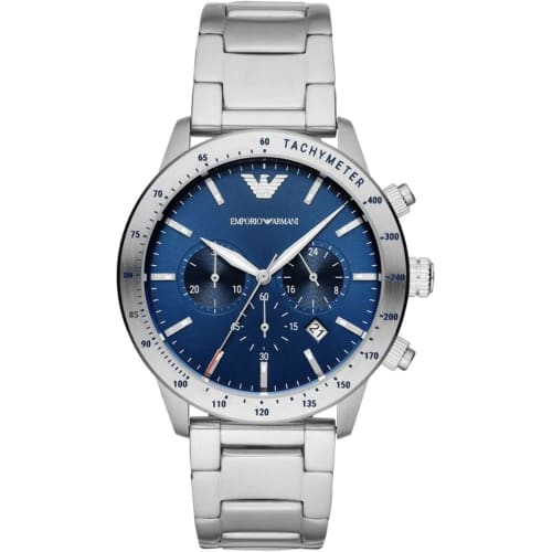 

Мужские кварцевые часы Emporio Armani Chronograph с синим циферблатом AR11306