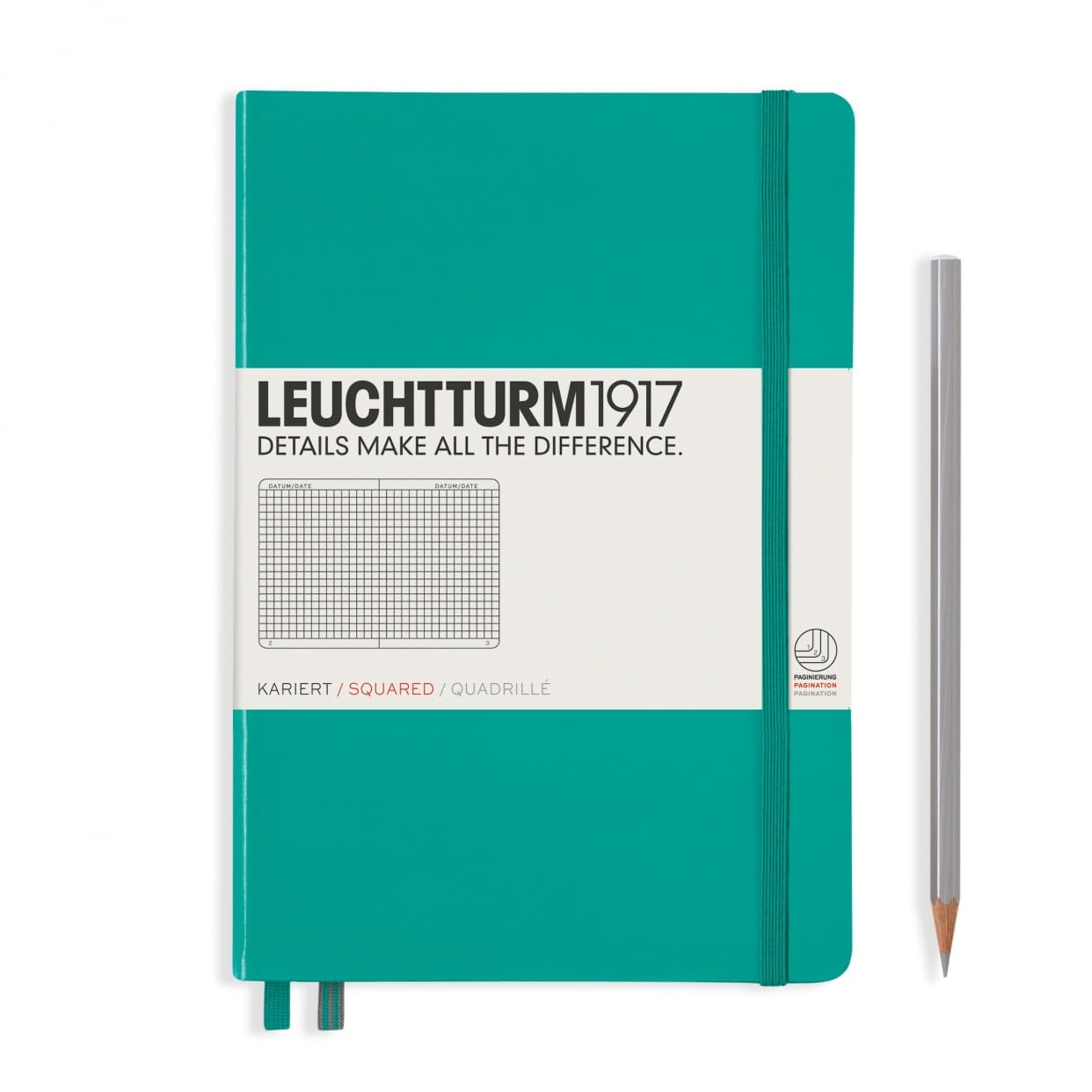 

Leuchtturm Note A5 Square Emerald 344791 Обычный импортный продукт изумрудный