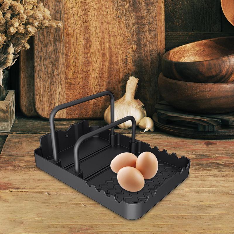 Pots And Pans Organizer Aluminum Alloy Cookie Sheet Organizer With Anti-slip Mat Kitchen Tableware Rack For Countertop Spoon