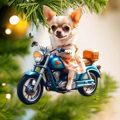 Radfahren Hund Auto Anhänger 2D Acryl Rückspiegel Anhänger Lustiges Thema Hängende Dekoration Hundeliebhaber Geschenke