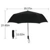 Elegantes schwarzes Kompakt-Regenschirm mit 10 Speichen und automatischer Öffnungs- und Schließfunktion