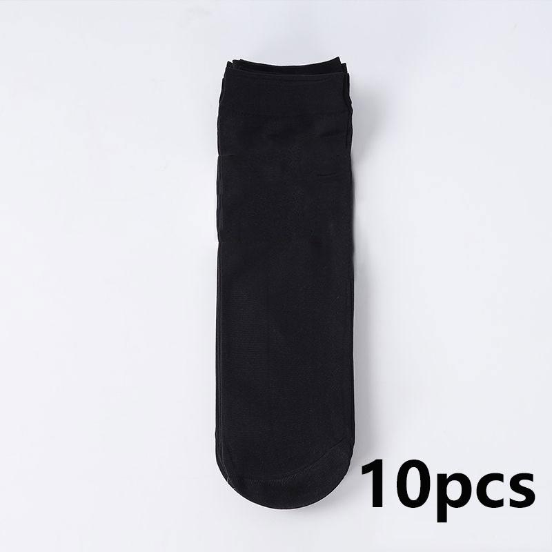 CHRLEISURE 10PCS Men's Steel Hosiery Wear Resistant Thin Breathable Ice Hosiery Short Hosiery Deodorant Anti Hook Silk Socks