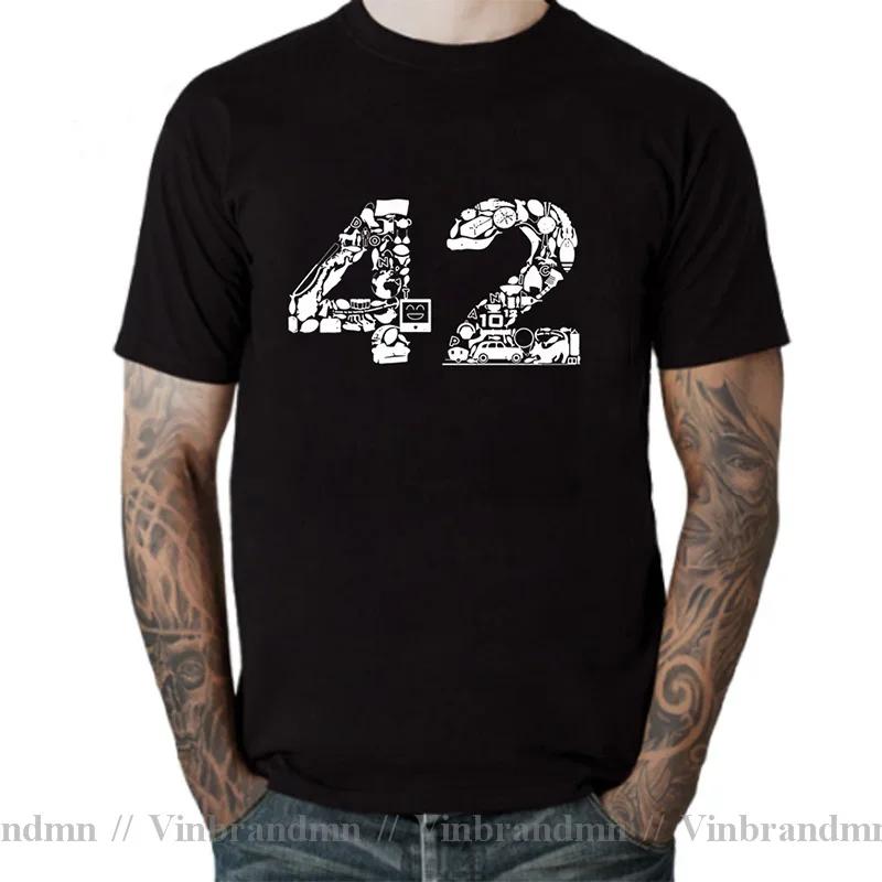 2026 Fashion Custom 42 Hitchhiker Guide To The Galaxy T Shirt Unisex The Meaning Of Life Scifi Tshirts Retro Science Guide Tshir