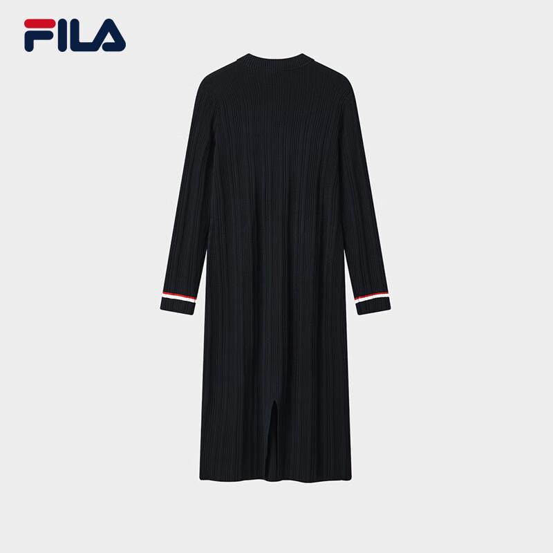 FILA Women's 2025 Winter Slim-Fit Knit Sweater Dress