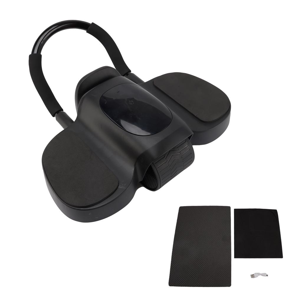 Upgraded Ab Roller with Elbow Support,Auto Rebound & LCD Display – Includes Knee Pads,Timer & Core Trainer,Perfect for Home Workouts Black