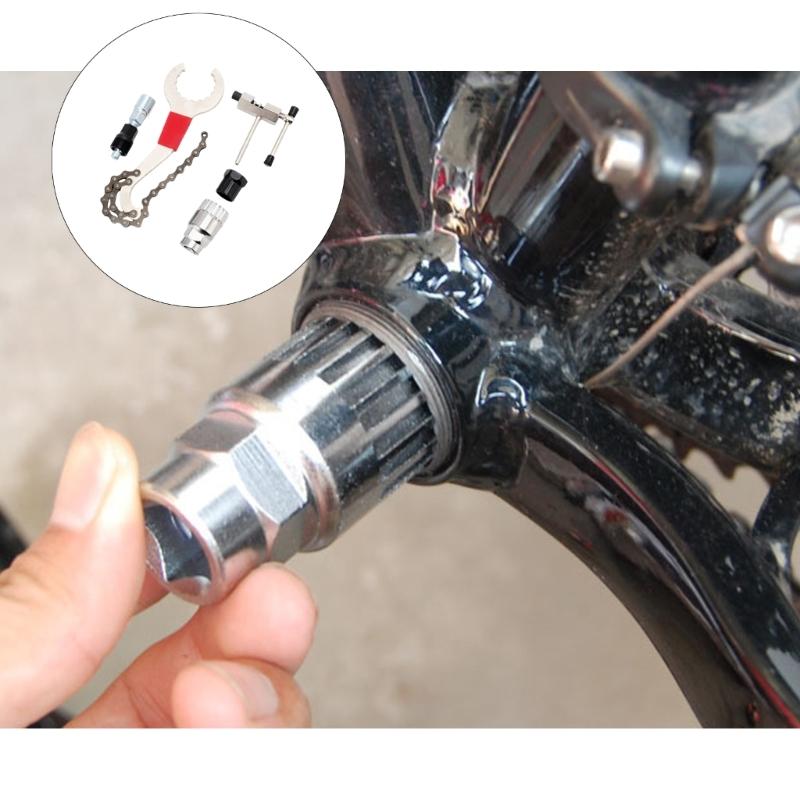 Road Bike Flywheel Removal Tool Set Chain Breaker Cycling Repair Tool Crank Puller Bike Wrench Maintenance Tool
