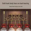 Non-Punch Behind-the-Door Hook Rack for Bedroom, Hall, Entry; Perfect for Clothes, Bags, and Keys