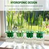 2PC Garden Nursery Pot 7-Hole Garlic Scallion Hydroponic Planters 3D Printed Hydroponic Mold for Flower Vegetable Home Gardening