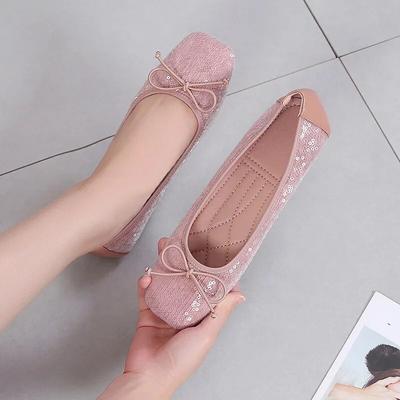 Printemps Été 2026 Chaussures Plates pour Femmes Élégantes Chaussures Plates pour Dames Rose Noir Grande Taille 42