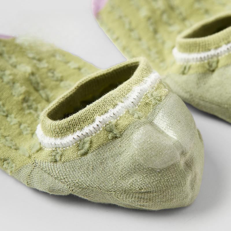 Socks, Women, Summer Thin, Breathable Short Socks, Retro Relief, Knitted, Non Falling Heels, Invisible Ship Socks