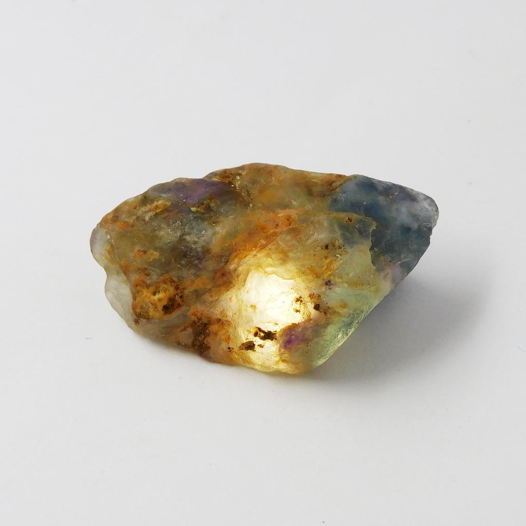 Earth Mined Natural Multi Color 72 Ct Fluorite Uncut Rough CERTIFIED Gemstone