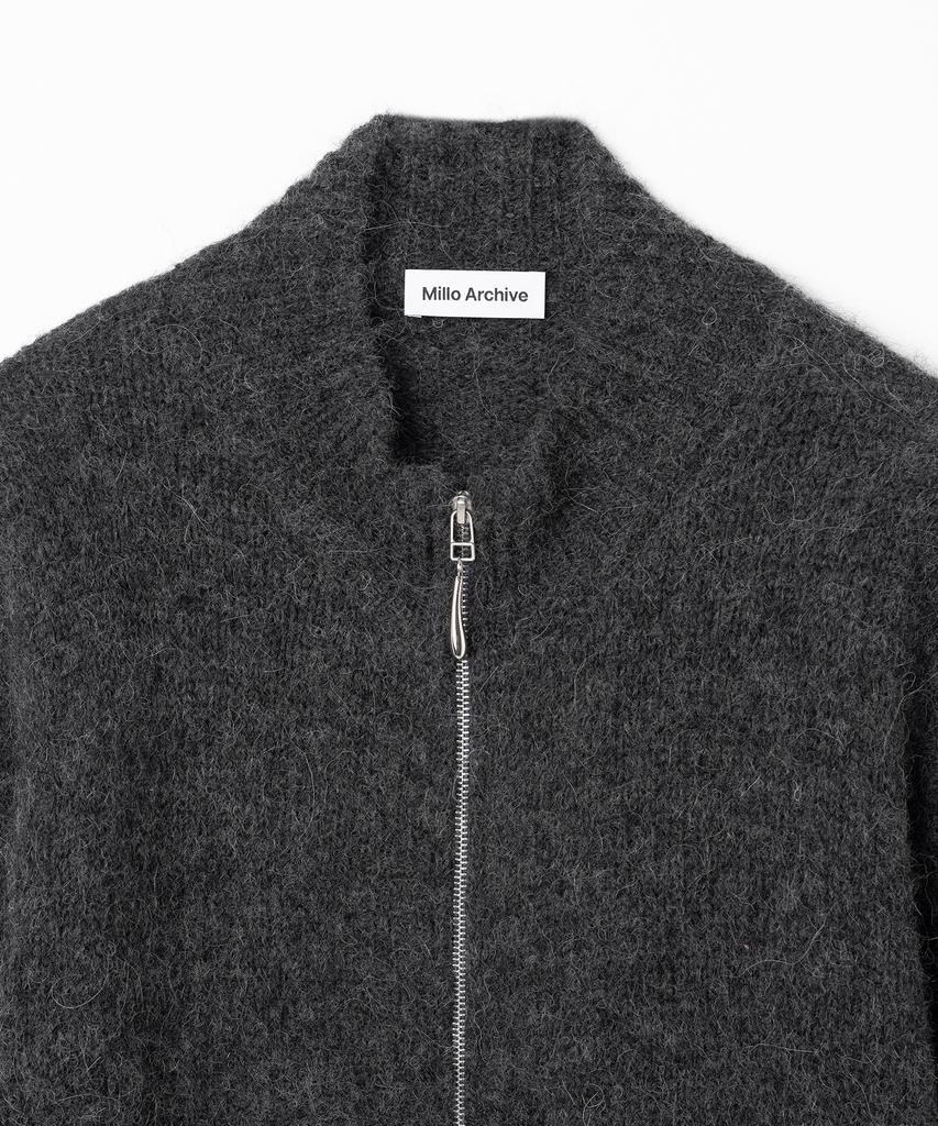 Millo Archive Hairy Knit Jacket [Charcoal]