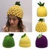 Cappello senza tesa a forma di frutto in maglia dolce Cappello invernale caldo per donna ragazza Copricapo fatto a mano all'uncinetto Accessorio per festa di Halloween