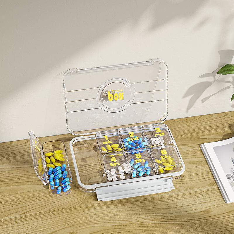 7-Day Travel Pill Organizer: Large Print, Three Daily Reminders for Elderly