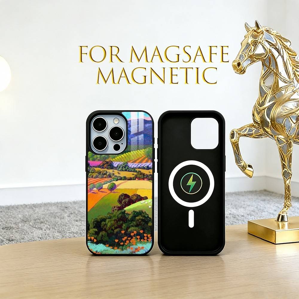 

David Hockney Art Phone Case For iPhone17,16,15,14,13,12,11 Plus,Pro Magnetic with Magsafe Wireless Charging iPhone14Pro