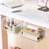 Under Desk Drawer Storage Box, Large Capacity Hanging Organizer for Dormitory Workstation, Office Desk Underneath