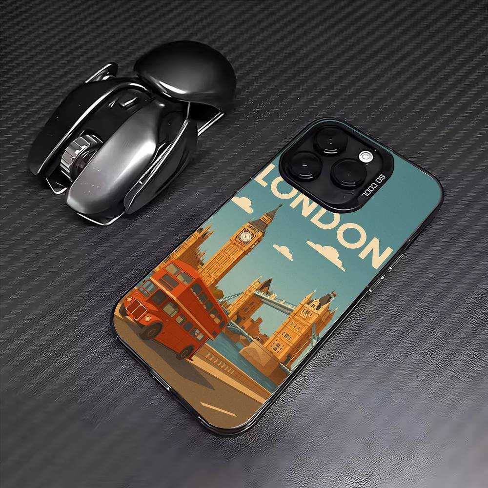 Phone Case London Bus England Big Ben for Samsung Galaxy S26 S25 S24 S23 S22 S21 S20 Note20Ultra Edge Plus Anti Fall Matte Cover