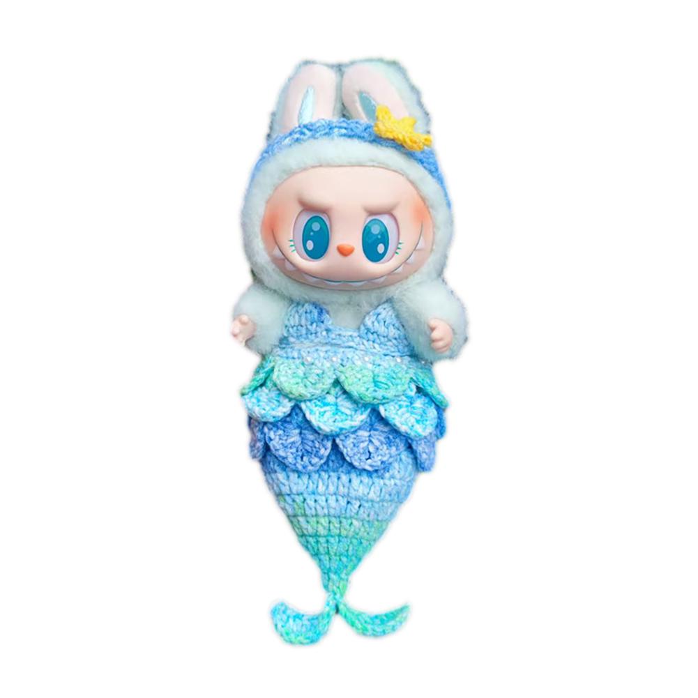 For 17cm Labubu Doll Clothes Fashion Clothes Swimwear Mermaid Clothes Color Match Cherry Suit Dolls Accessories Cute Decoration Little Clothes