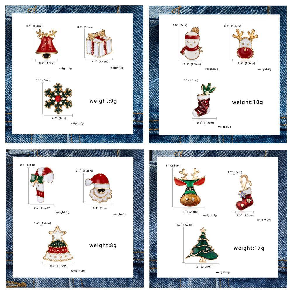 Sock Brooches Santa Claus Snowman Christmas Brooch Xmas Pins Enamel Badges Christmas Jewelry