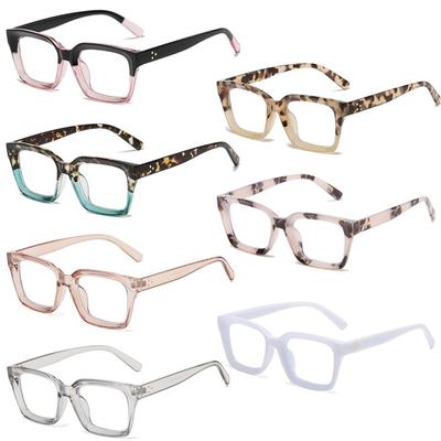 Fashion PC Anti-UV Blue Rays Glasses Square Solid Color Computer Goggles Ultra-light Flat Mirror Eyewear Men