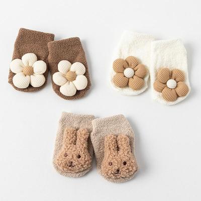 Baby Jungen & Mädchen Korallenfleece Rutschfeste Socken für Herbst/Winter, 0-3 Jahre