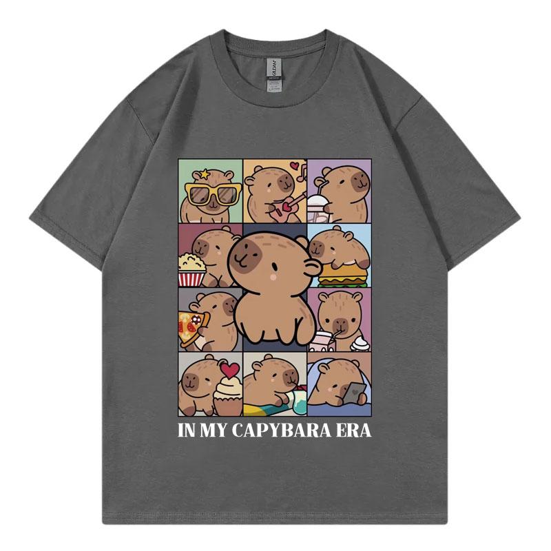 In My Capybara Era T-Shirt Clothing Fashion Short Sleeve T Shirts Summer Casual Loose Cotton T-Shirts Streetwear
