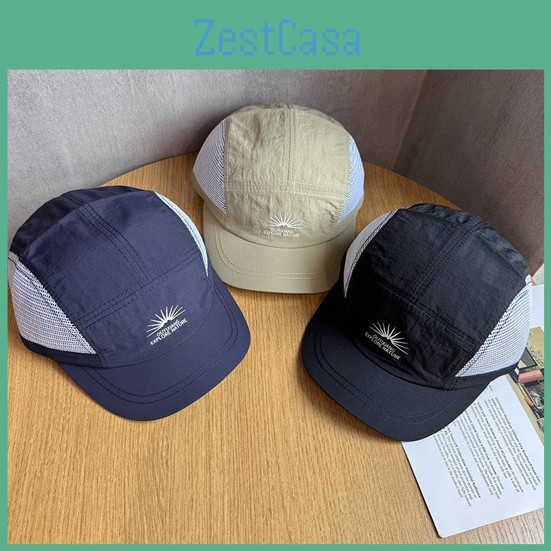 Polyester Baseball Cap With Sun Protection Breathable Short Brim For Men And Women Summer Outdoor Sports