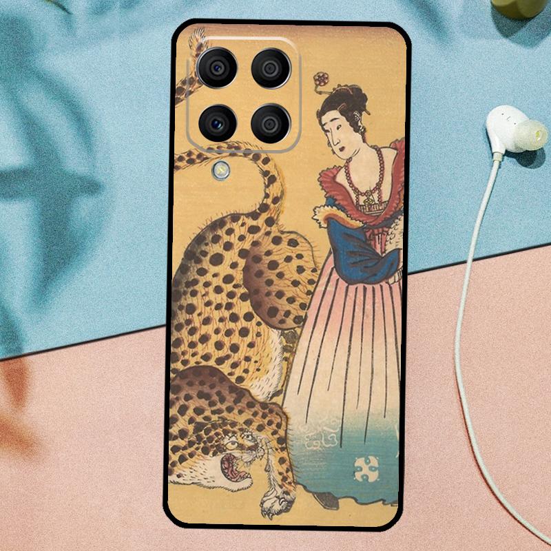

Japanese ukiyo-e Art Panther Tiger For Samsung Galaxy M33 M35 M55 M15 M12 M13 M14 M34 M54 M53 M21 M31 M11 M32 M52 M06 M16 Case For Samsung M11