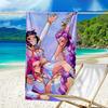 1pc KPop Demon Hunters5 Beach Towel, Beach and Seaside Swimming Pool Equipment, Fashion Pattern, Rectangular, Travel Essentials