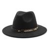 Male And Female Couples Woolen Hat Flat-Brimmed Jazz Top Hat British Gentleman Felt Hat
