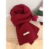 Wool 100ool pure wool scarf gloves two-piece set knitted autumn and winter warm solid color scarf couple