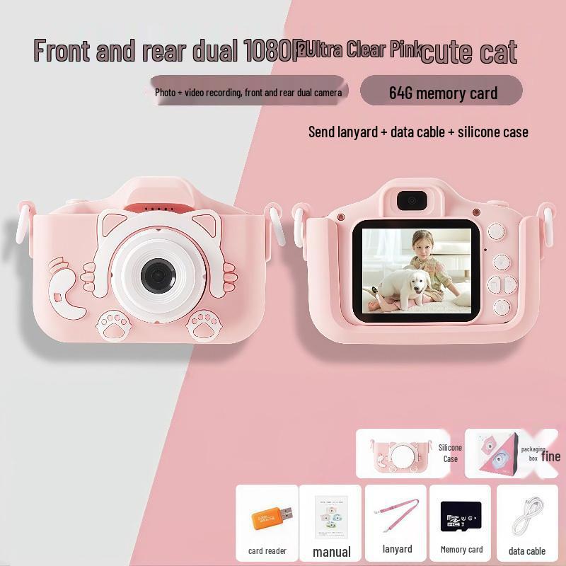 Kids' Dual-Lens HD Camera for Photos & Videos - Ideal Birthday Gift for Girls, Campus X2-M