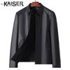 Caesar Men's Genuine Leather Lapel Jacket KS88873