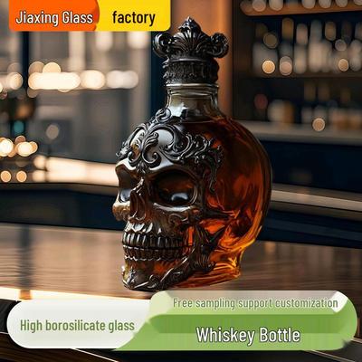 Totenkopf Whiskey-Karaffe - Einzigartiges Glasflaschendesign