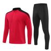 Mens Long Sleeve Half-Zip Sports Set Quick Dry Training Outfit Team Fitness Running