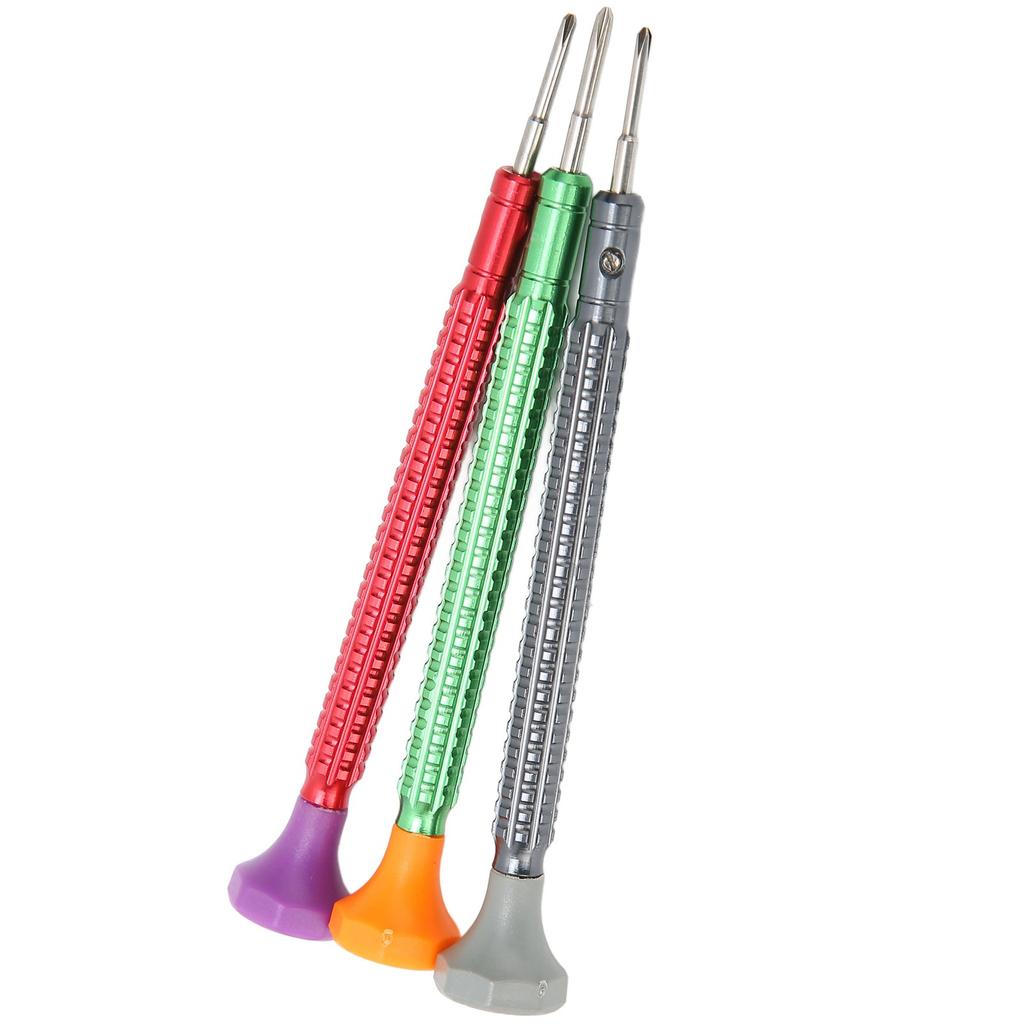 3pcs Watch Repair Screwdriver Set Alloy Portable Watchmaker Cross Screwdriver for Electronic Equipment