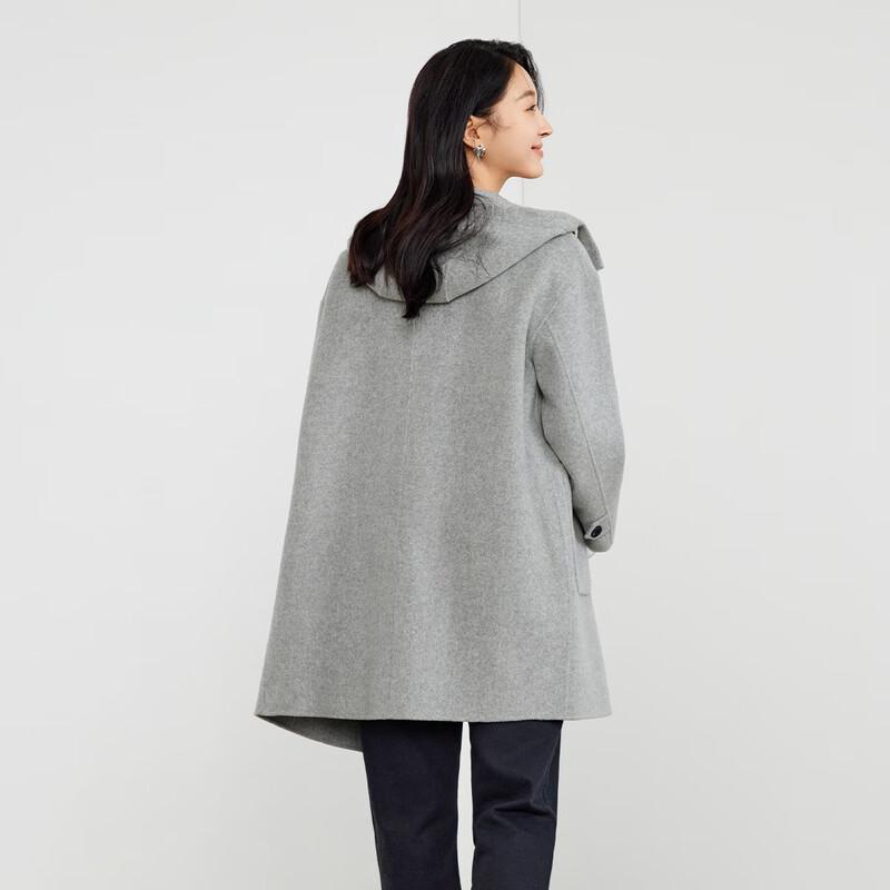 Women's Hooded Double-Faced Wool Coat