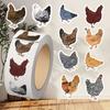 500pcs Chicken Stickers Reusable Self-Adhesive Decal Irregular Shape Office School Home Decor Planner Journal Laptop Accessories